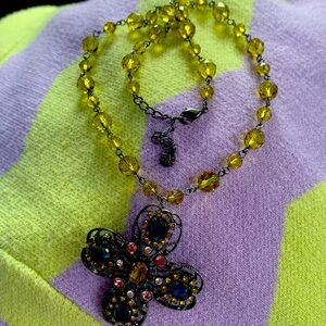 Vintage necklace.  Also pin.  Not missing pieces.